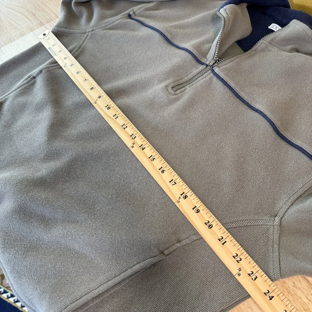 Y2K 90s Grand Slam Golf Pullover Sweater Mens Size L Taupe 1/4 Zip Pockets
